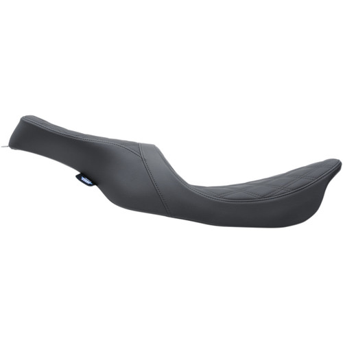 Drag Specialties Seats - Predator 2-Up Seat - Double Diamond - Black Stitching - FL '99-'07