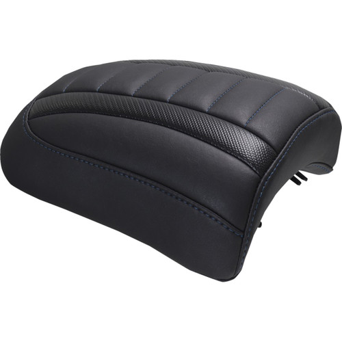 Mustang #88611SB - Padded Passenger Seat Cowl - Double Diamond - Sky Blue Stitch - FLT/FLH '23-'25