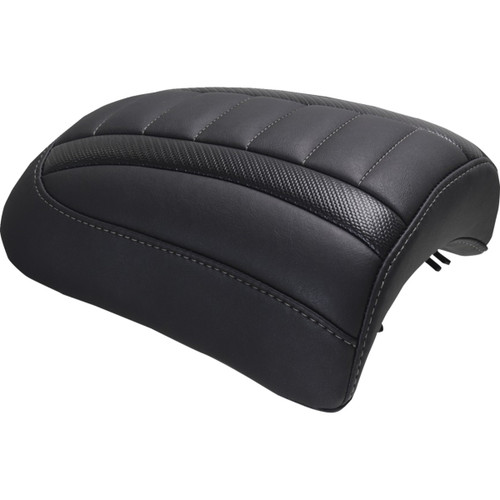 Mustang #88610GM - Padded Passenger Seat Cowl - Deluxe - Gunmetal Stitch - FLT/FLH '23-'25