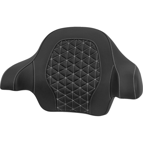 Saddlemen #814-07-21106 - Tour-Pak® Passenger Pad - Tri-Gripper - White Stitch - FLH/FLT '14-'25