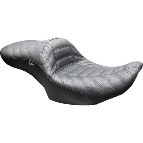 LE Pera #LV-957 INDY - Maverick Seat - without Backrest - Indy Stitch - Black - FLH/FLT '23-'26