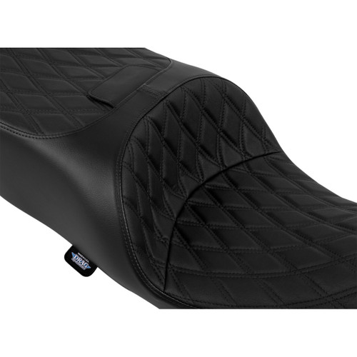 Drag Specialties Seats - Freedom Seat - Vinyl - Double Diamond Black Stitch - FLRT/FLTRT '15-'25