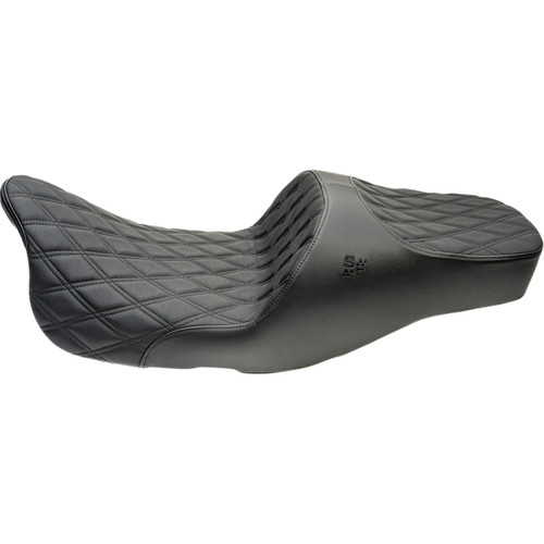 Slyfox #4729C - Chariot Seat - Black Double Diamond Stitch - Black Logo - FLH/FLT '23.5-'26