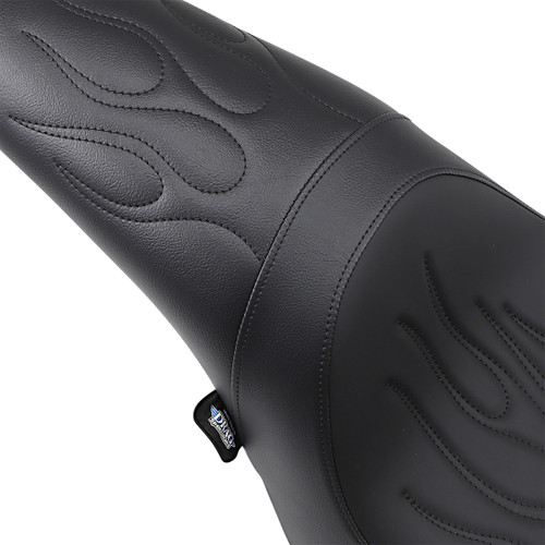 Drag Specialties Seats - Predator Seat - Black - Flame Stitched - FL/FX '06-'17