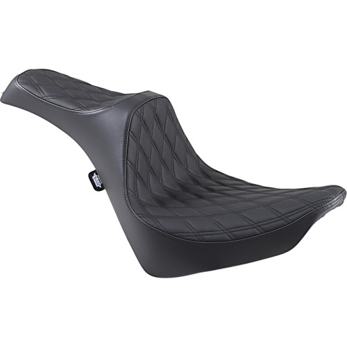Drag Specialties Seats - Predator III Seat - Double Diamond - Black Stitching - FL/FX '18-'23