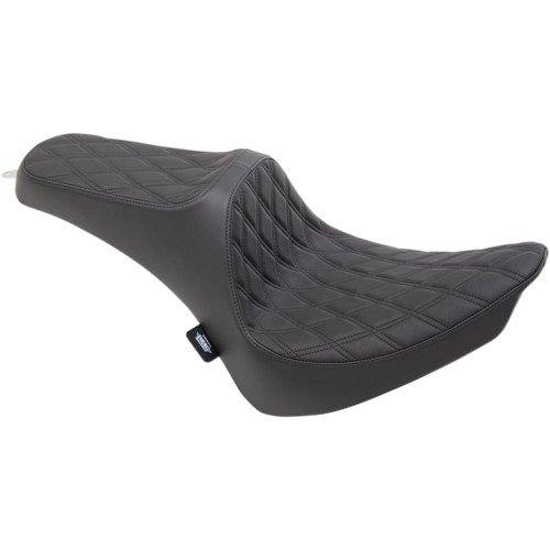 Drag Specialties Seats - Predator III Seat - Double Diamond - Black Stitching - FX/FL '00-'17
