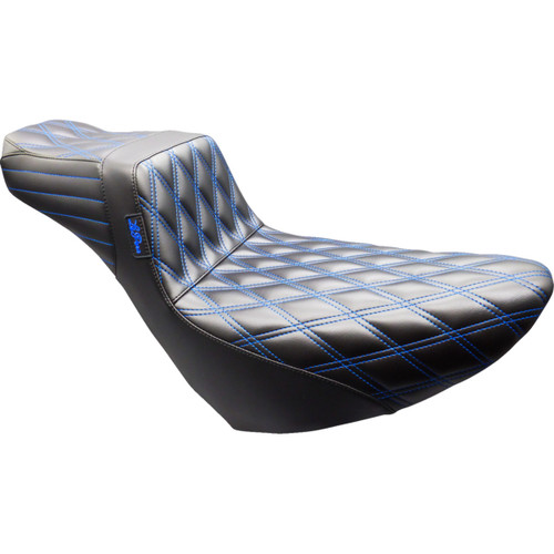 LE Pera #LYR-580DLDD-BE01 - Tailwhip Daddy Long Legs Seat - Black - Double Diamond - Blue Stitch - FL/FX '18-'25