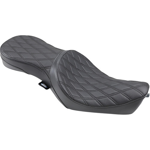 Drag Specialties Seats - Double Bucket Seat - Double Diamond Stitch - XL '10-'22