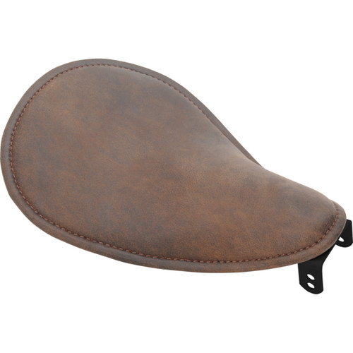 Drag Specialties Seats - Seat - Spring Solo - Low-Profile - Small - Distressed Brown Leather