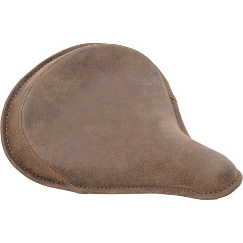 Drag Specialties Seats - Seat - Spring Solo - Large - Distressed Brown Leather/Perimeter Stitch