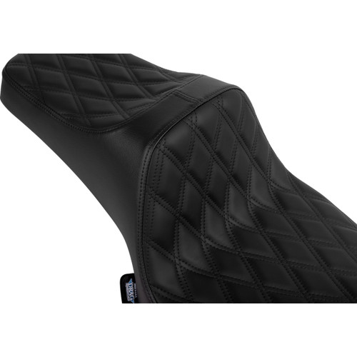 Drag Specialties Seats - Predator III 2-Up Seat - Vinyl/Solar Leather - Double Diamond - Chieftain '25/Challenger '20-'25