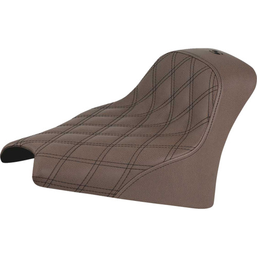 Saddlemen #I25-33-002BLS - Renegade™ Solo Seat - Brown - Lattice Stitch - Scout '25