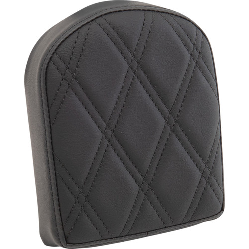 Drag Specialties Seats - Sissy Bar Pad - Double Diamond - Black - Short