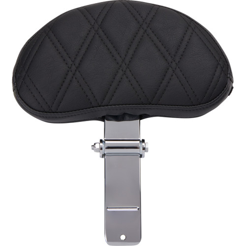 Drag Specialties Seats - EZ Glide II Backrest - Small - Vinyl - Double Diamond Black Stitch