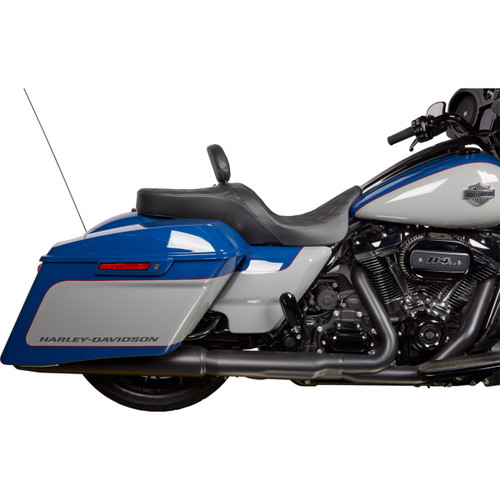 Drag Specialties Seats - EZ Glide II Backrest - Small - Vinyl - Double Diamond Black Stitch