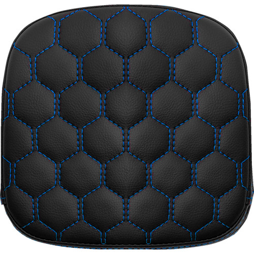 Saddlemen #040749BLU - Sissy Bar Pad - Honeycomb - Blue Stitching