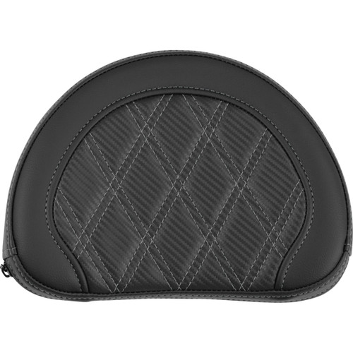 Saddlemen #051320702 - Contoured Sissy Bar Pad - Lattice Stitch - Gray Stitch