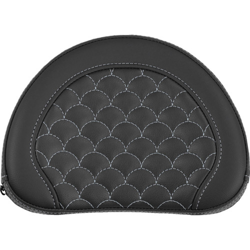 Saddlemen #051320905 - Contoured Sissy Bar Pad - Dragon Scale - Silver Stitch