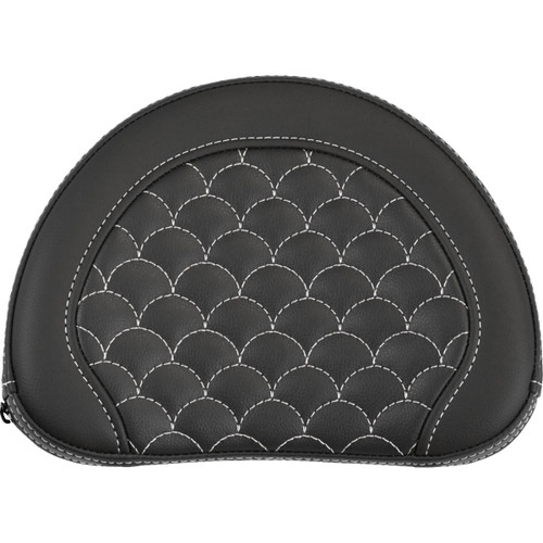 Saddlemen #051320906 - Contoured Sissy Bar Pad - Dragon Scale - White Stitch
