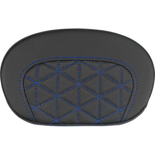 Saddlemen #061021101 - Mini Contour Sissy Bar Pad - Tri-Gripper - Blue Stitch