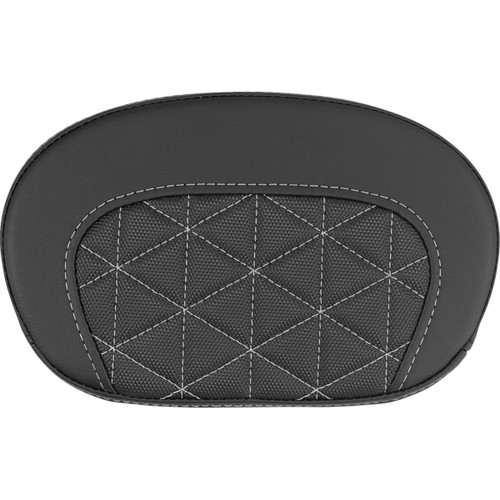 Saddlemen #061021105 - Mini Contour Sissy Bar Pad - Tri-Gripper - Silver Stitch