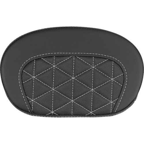 Saddlemen #061021106 - Mini Contour Sissy Bar Pad - Tri-Gripper - White Stitch