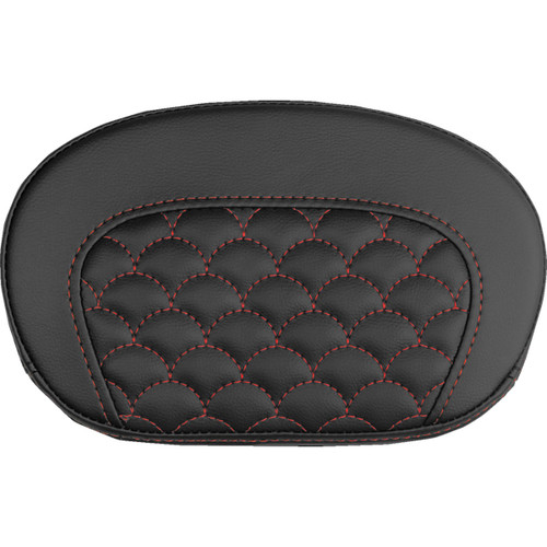 Saddlemen #061020904 - Mini Contour Sissy Bar Pad - Dragon Scale - Red Stitch