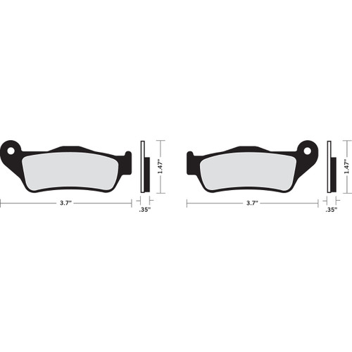 Drag Specialties - Organic Brake Pads - Street 500/750 XG