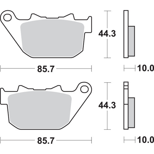SBS #808H.LS - Street Excel Brake Pads - Sportster