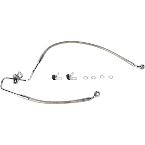 Drag Specialties - Brake Line - Rear - Stainless Steel