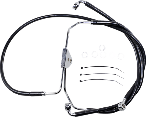 Brake Line - Front - Black - +4"