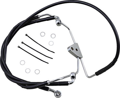 Brake Line - Front - Black - +6"