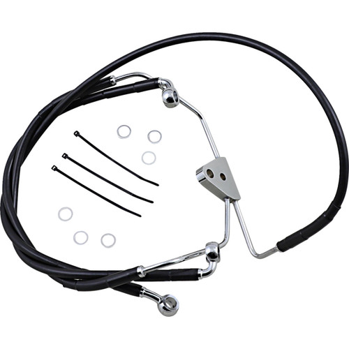 Drag Specialties - Brake Line - Front - Black - +6"