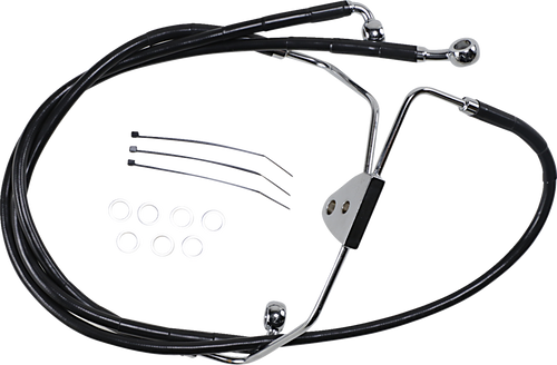 Brake Line - Front - Black - +8"