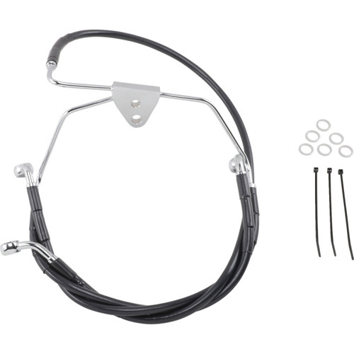 Drag Specialties - Brake Line - Front - Black - +2" - FLH '96-'07