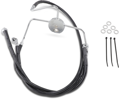 Brake Line - Front - Black - +2"