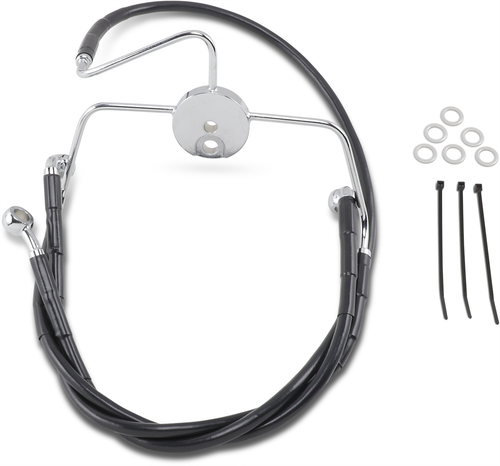 Brake Line - Front - Black - +4"