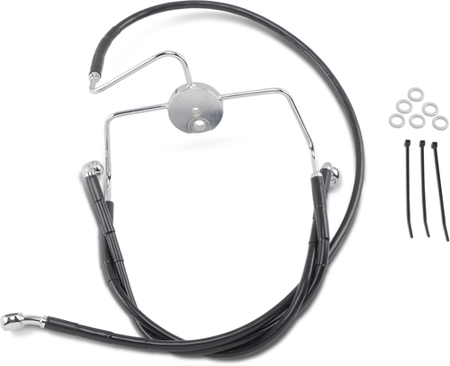 Brake Line - Front - Black - +6"