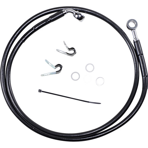 Drag Specialties - Brake Line - Front - Black - +8" - '04-'10 XL