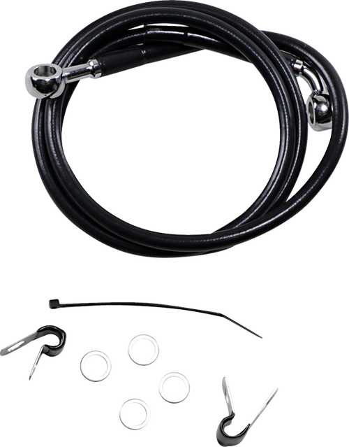 Brake Line - Front - Black - +10"  - 04-10 XL
