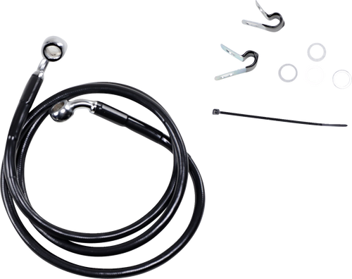 Brake Line - Front - Black - +4" - XL