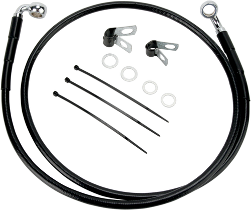 Brake Line - Front - Black - +4" -  FXDL 01-05