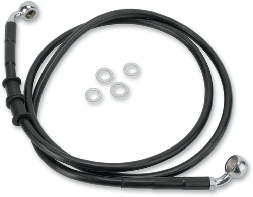 Brake Line - Front - Black - +4" - 10-15 FXDWG