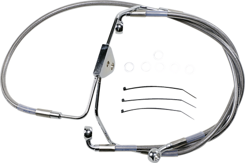 Brake Line - Front - +4" - Touring - Stainless Steel