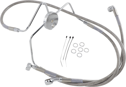 Brake Line - Front - +4" - Stainless Steel
