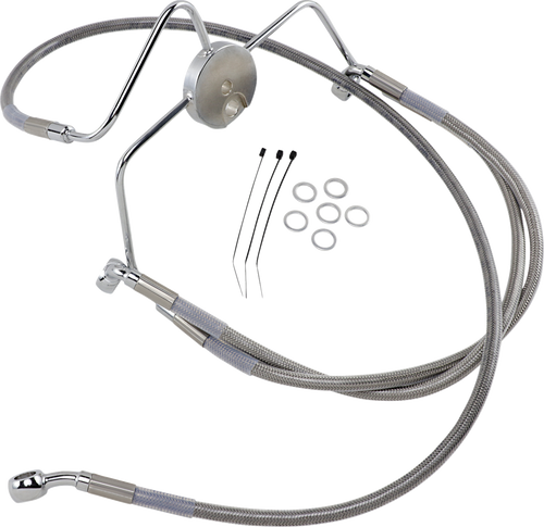Brake Line - Front - +6" - Stainless Steel