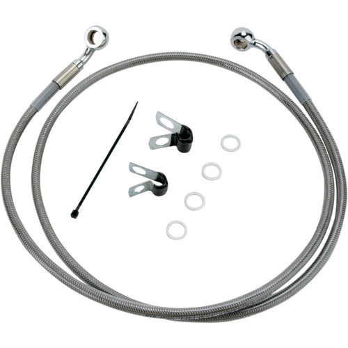 Drag Specialties - Brake Line - Front - +4" - Stainless Steel - XL