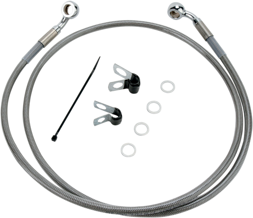 Brake Line - Front - +10" - Stainless Steel - XL