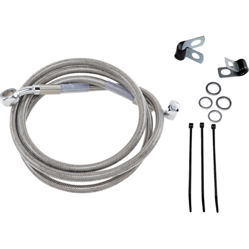 Drag Specialties - Brake Line - Front - +4" - Stainless Steel