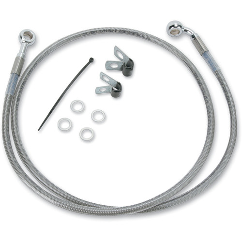 Drag Specialties - Brake Line - Front - +6" - Stainless Steel